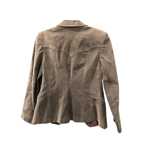 Vintage West Wind Leather Gray Jacket Women's Size 13/14 Lined Pockets Casual - Picture 7 of 9